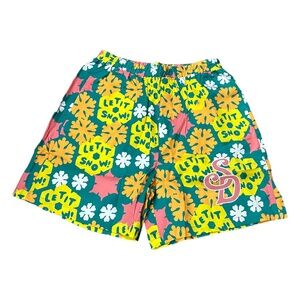 ITSSNOWDAY Snowday Teal Snowflake Shorts L